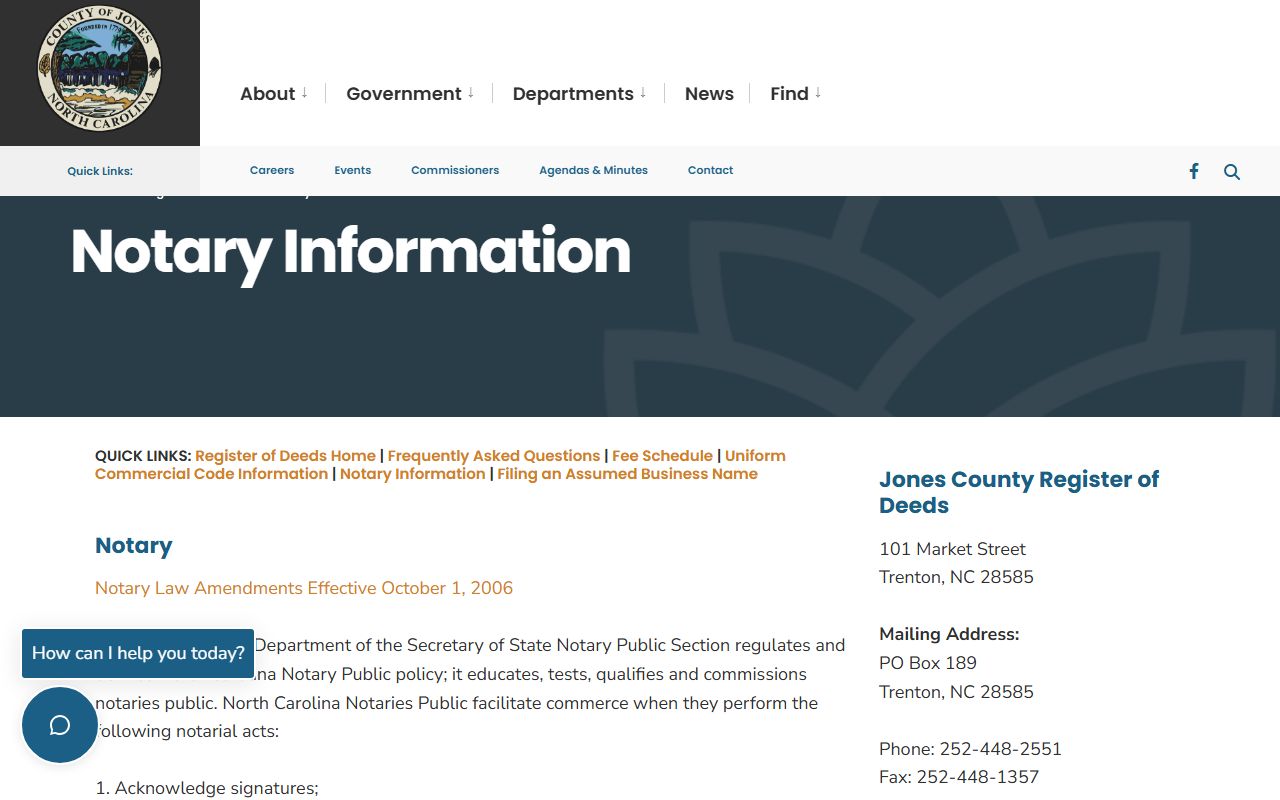 Jones County Clerk records Register of Deeds office information distinction
