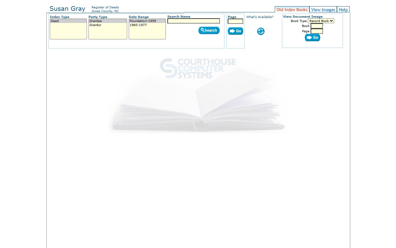 Jones County Clerk records Register of Deeds image portal distinction