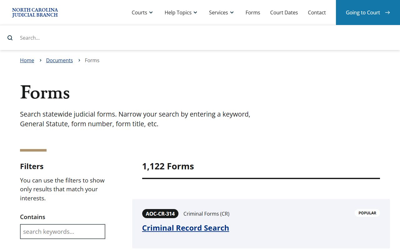 Jones County court records statewide Judicial Branch forms search