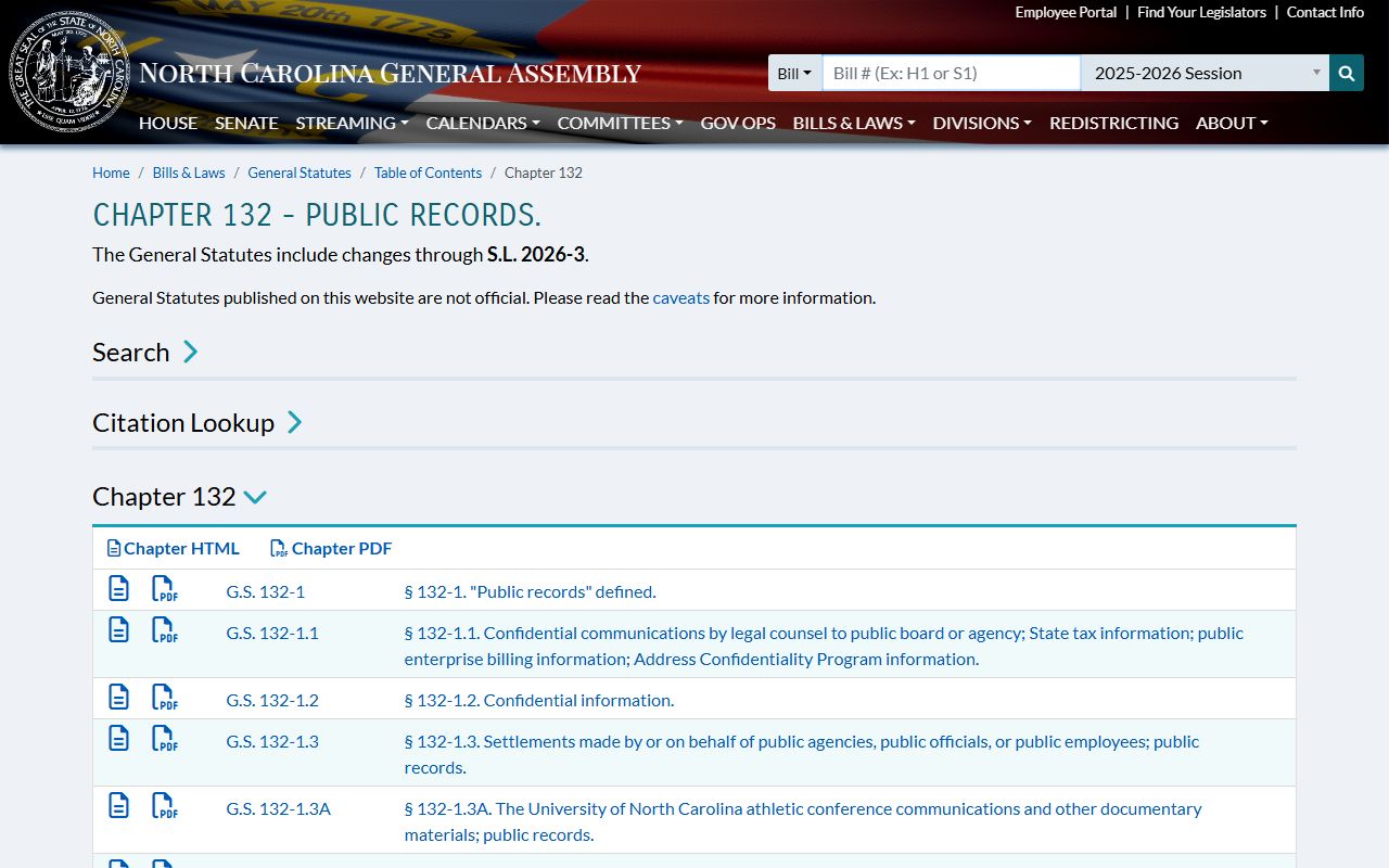 Jones County court records North Carolina public records statutes