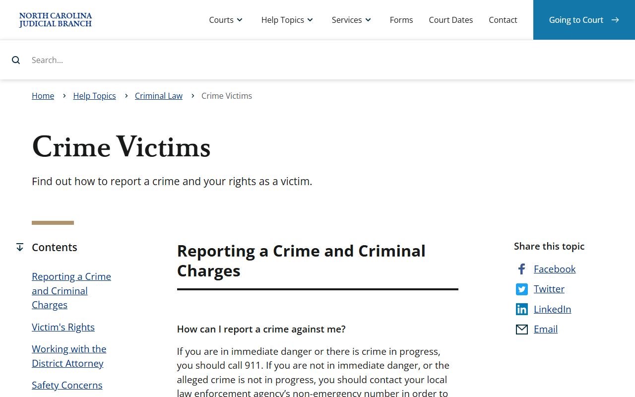 Jones County criminal court records crime victim case process page