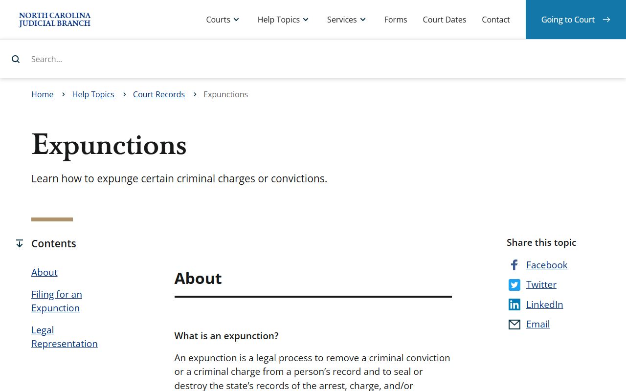 Jones County criminal court records expunction help topic