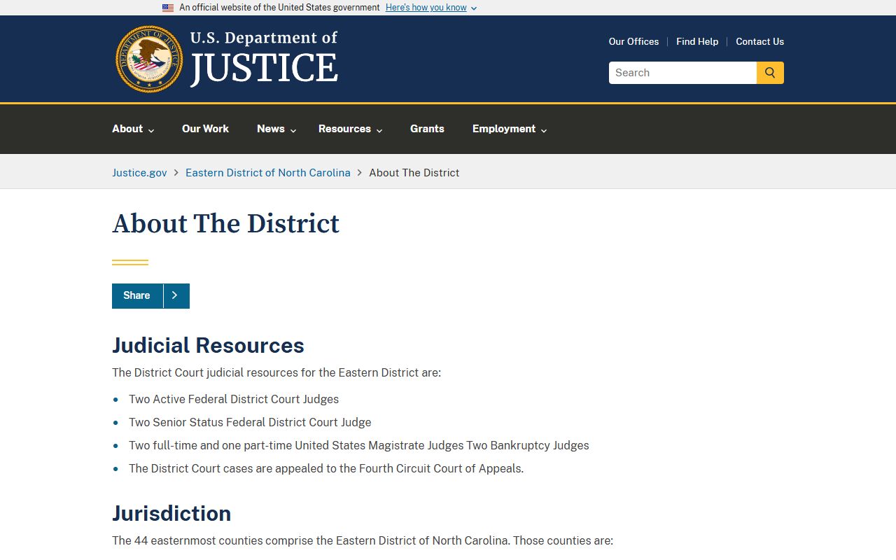 Jones County trial court records federal prosecution district distinction