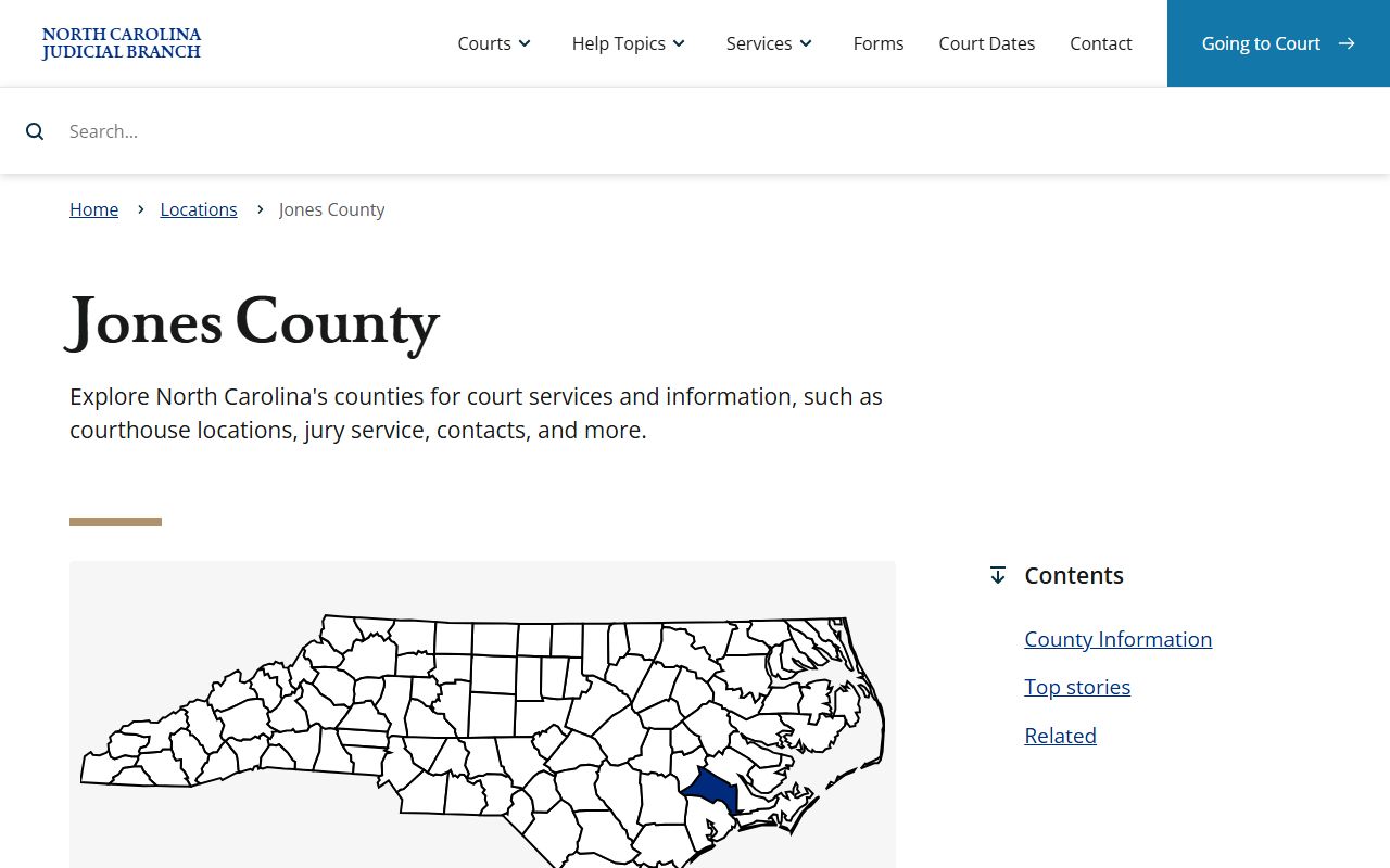 Jones County Court records Judicial Branch county landing page