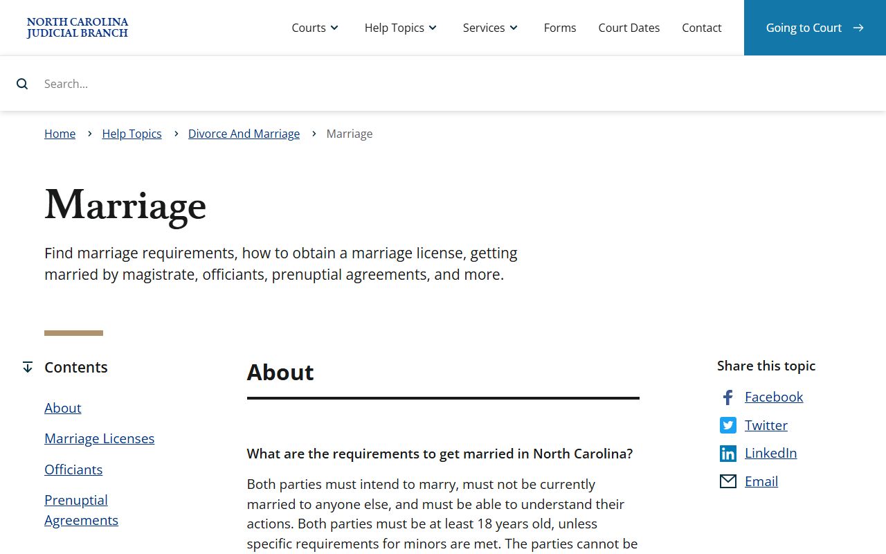 Jones County marriage records North Carolina marriage rules