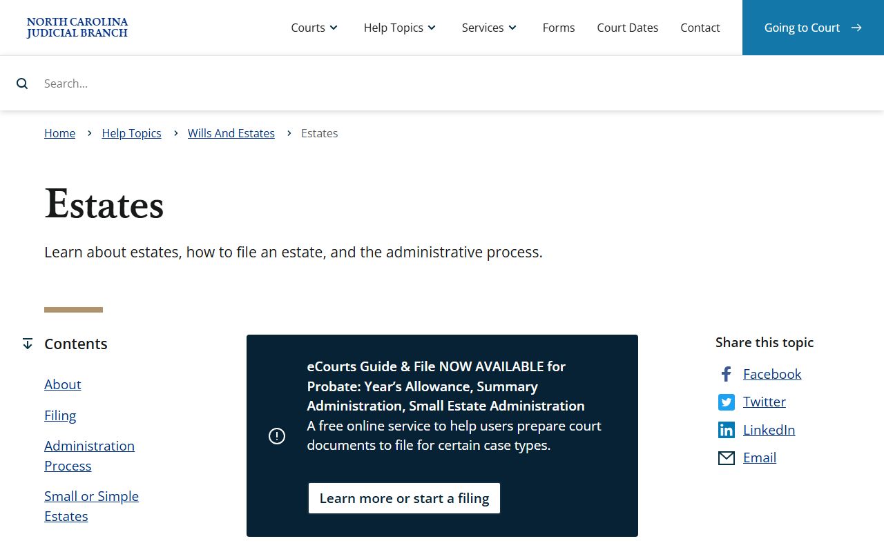 Jones County probate records North Carolina estates help page