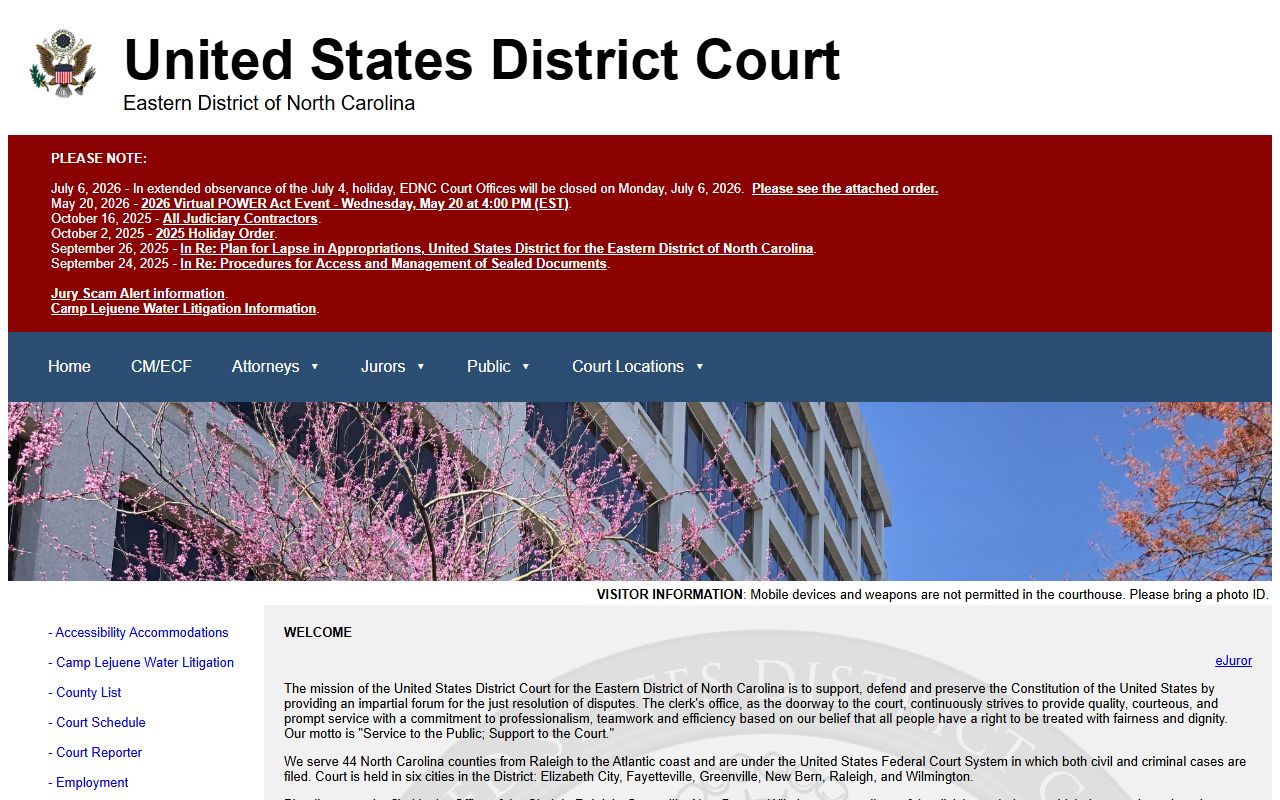 Jones County warrant records Eastern District federal court